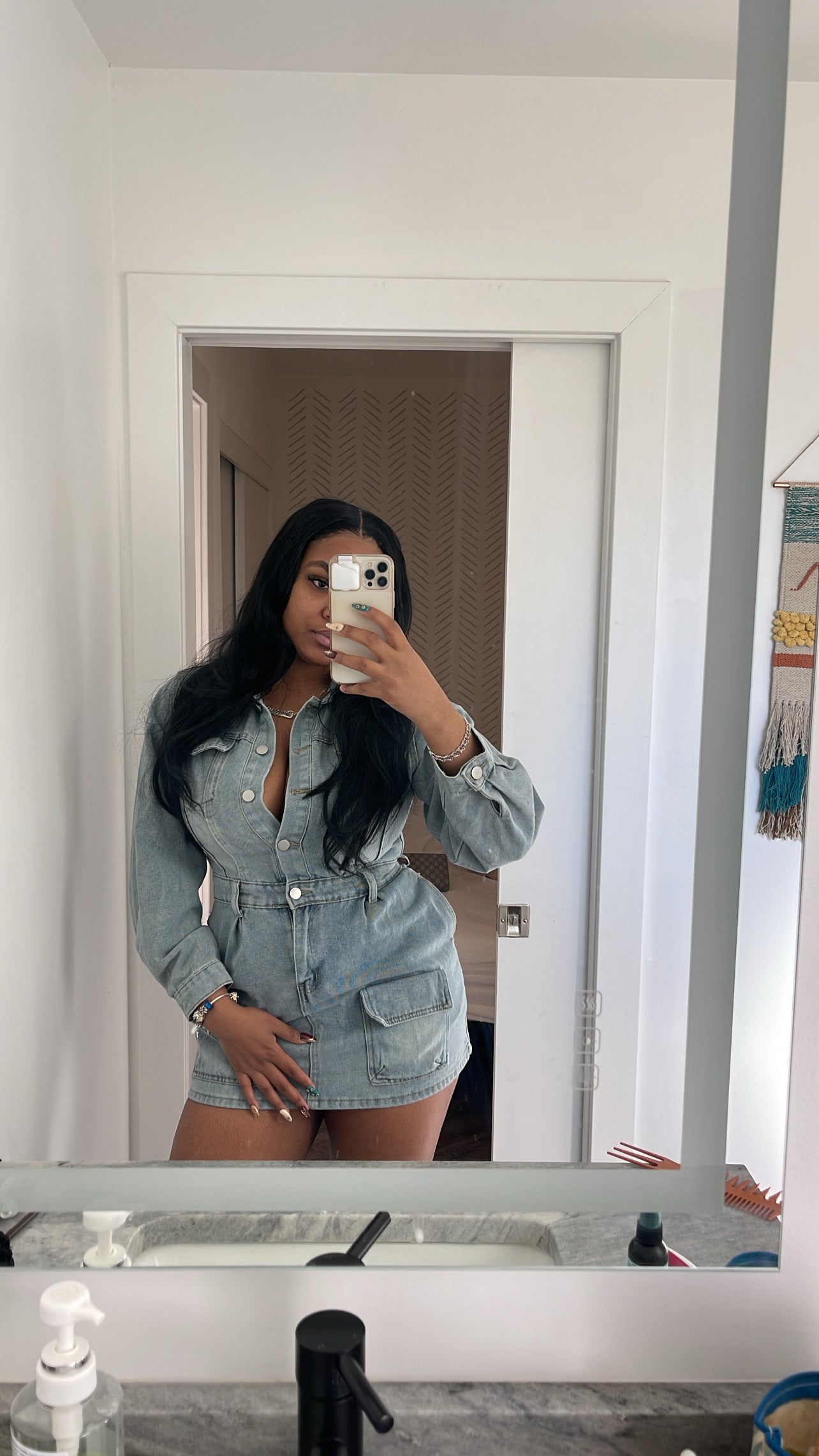 milano denim dress Mila Denim Dress