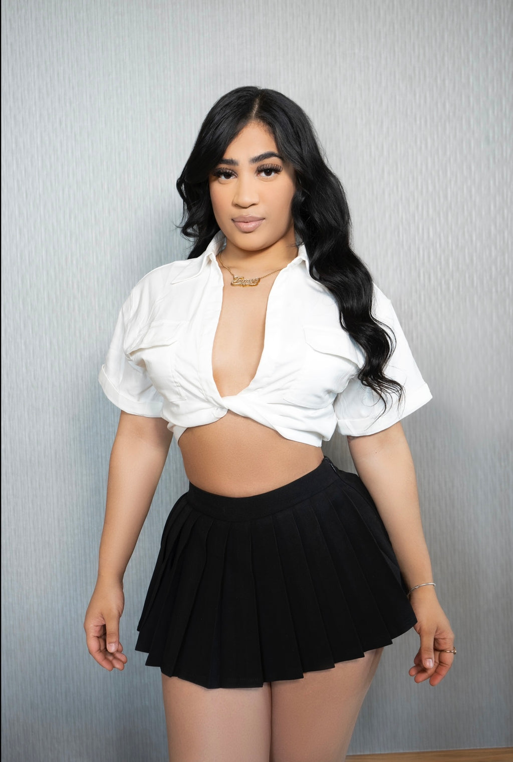 Beverley Crop Top- White