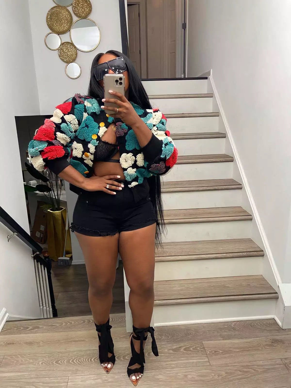 Flower Bomb Jacket- Red