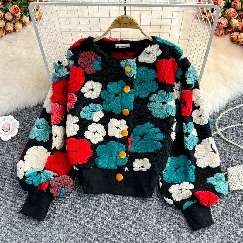 Flower Bomb Jacket- Red