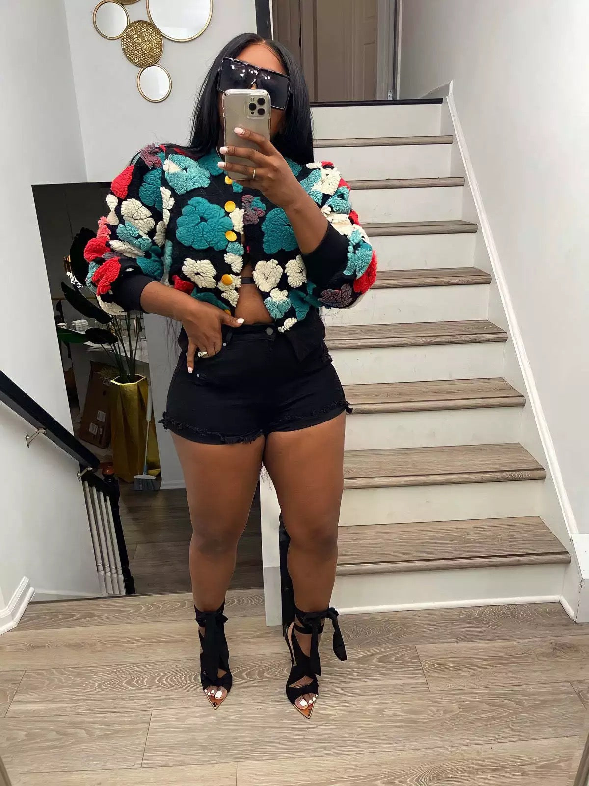 Flower Bomb Jacket- Red