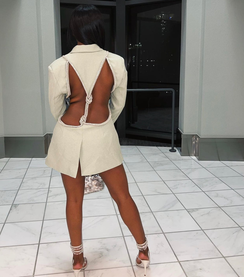 VIP Backless Diamond Blazer
