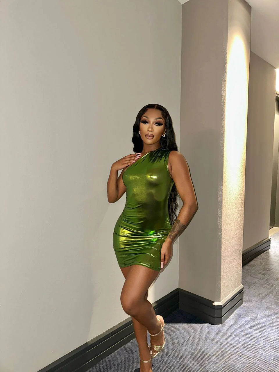 Liquid Dress- Green