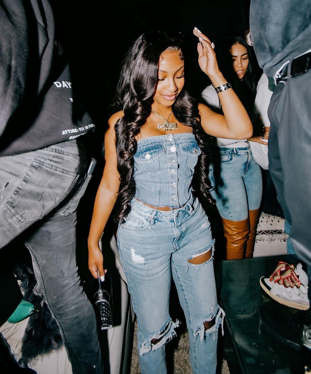 Denim Corset Top