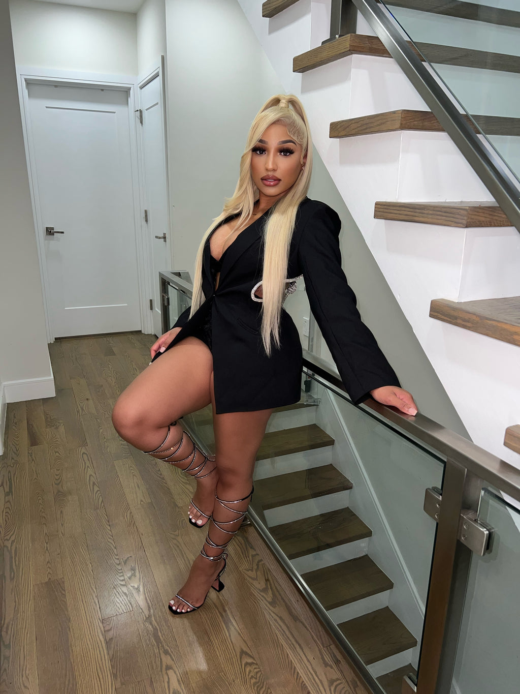 VIP Backless Diamond Blazer