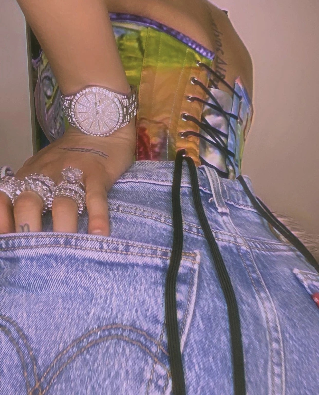 Colorful Money Corset