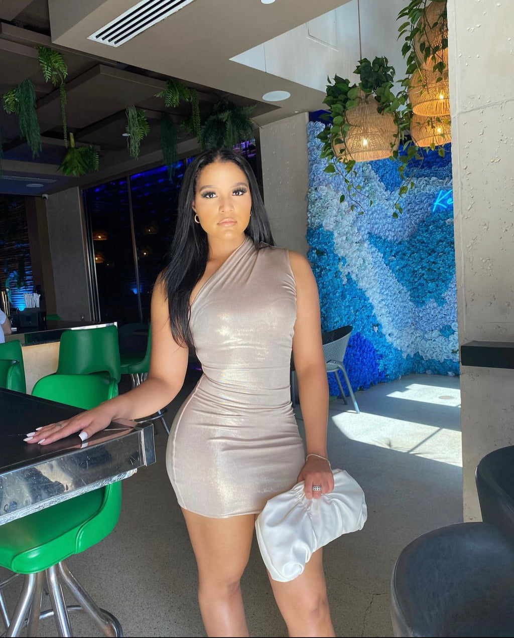 Liquid Dress- Apricot