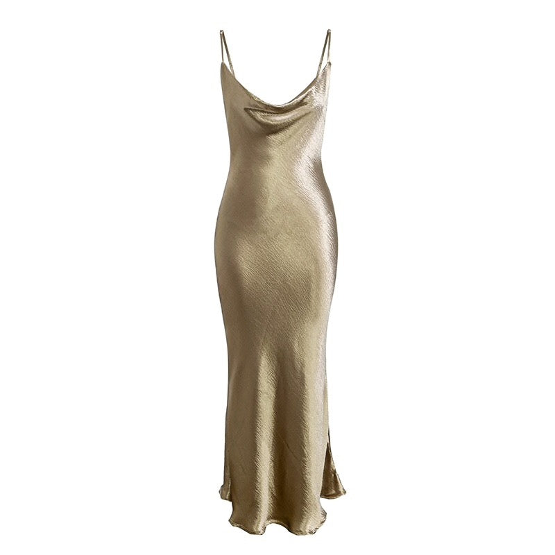 UPSCALE DRESS- GOLD