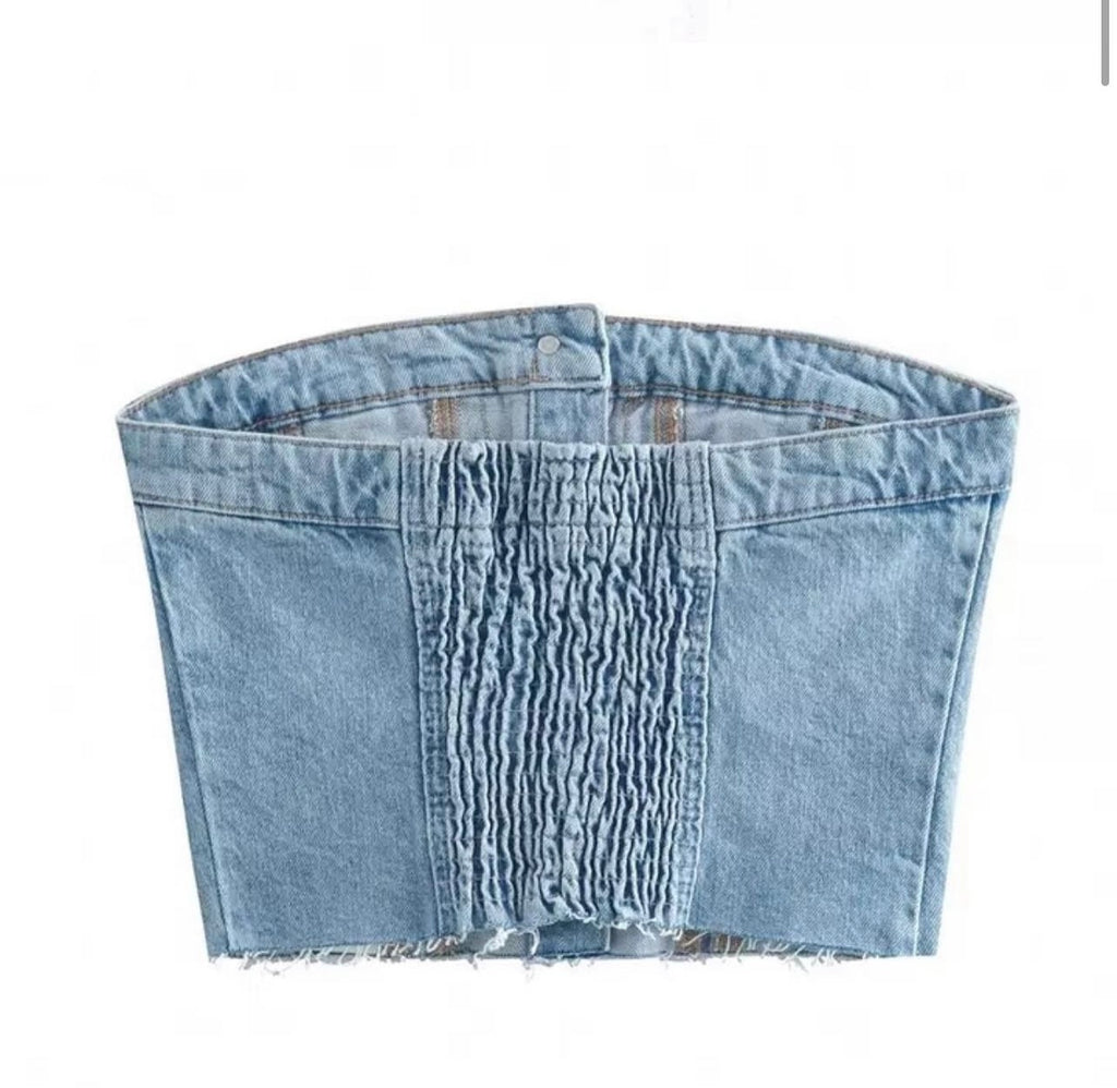 Denim Corset Top